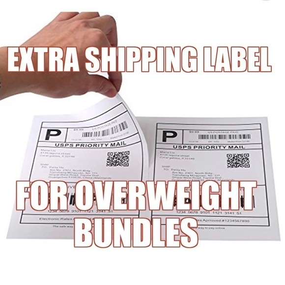 Extra Shipping Label for Bundles Over 5 Pounds - Picture 1 of 1